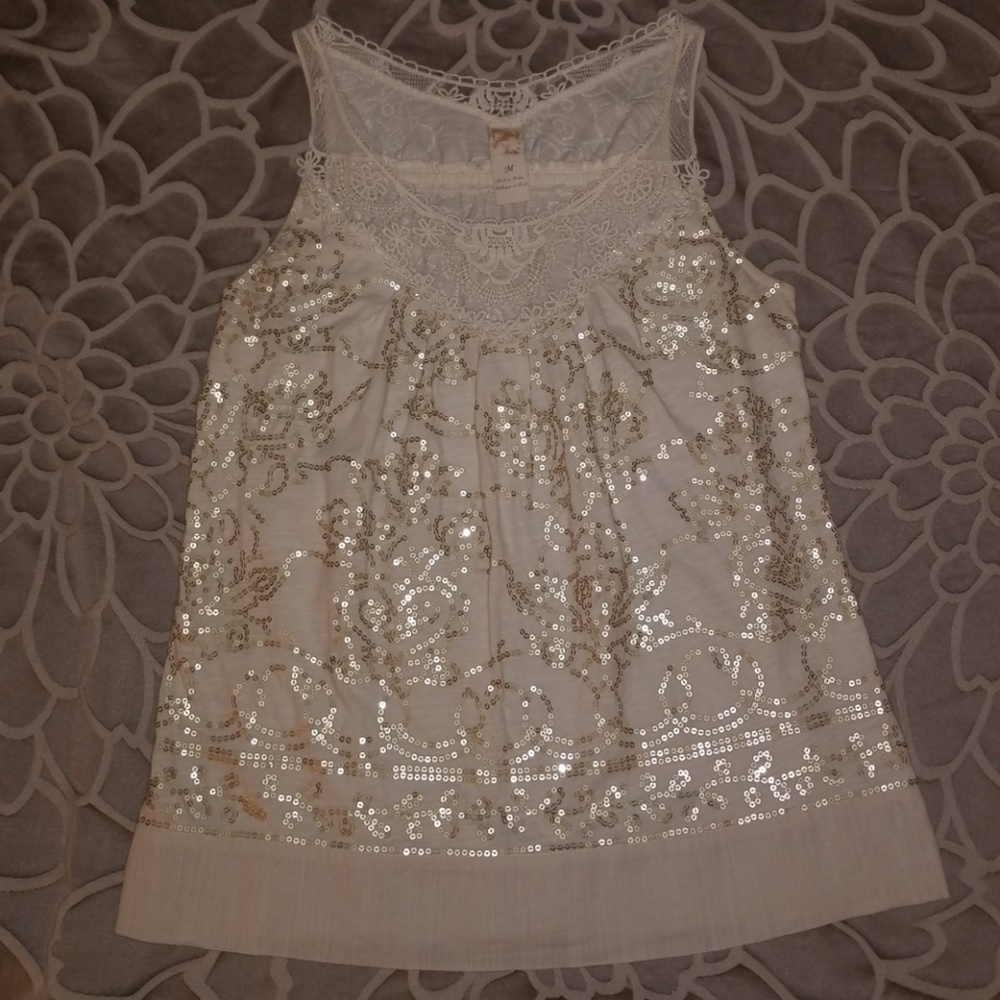 Anthro cream top